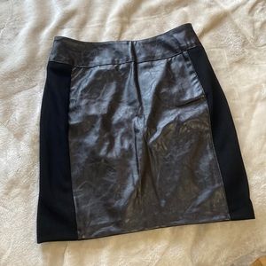 forever 21 fake leather zipper brown skirt